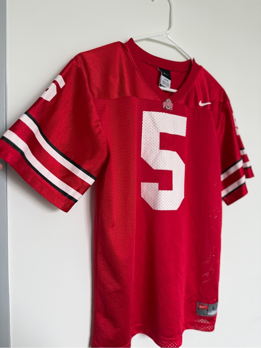 Nike Red Ohio State Football Jersey with White Details
